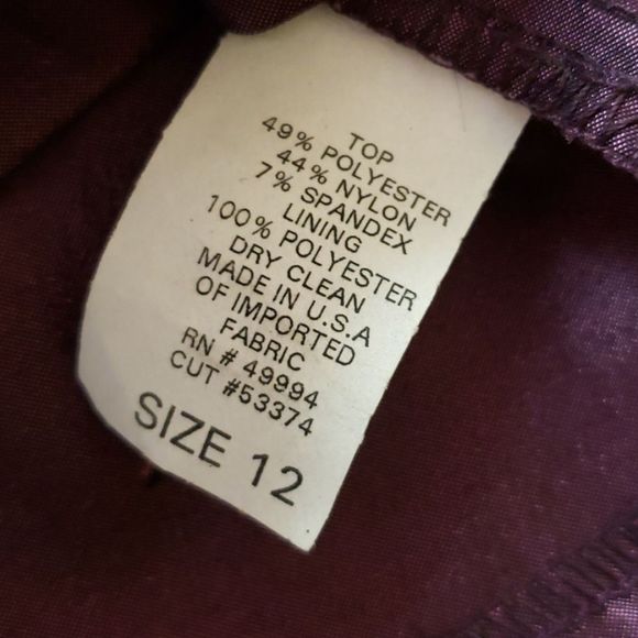 NWOT 💜🖤 R&M Richard's Purple  Evening Top/ Blouse - Picture 9 of 9